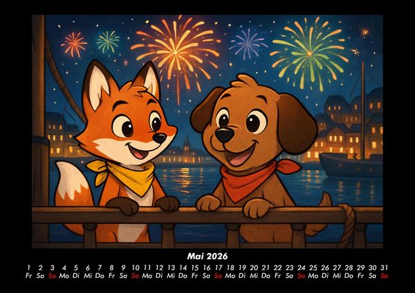 Produktbild: Finn & Wuff auf Kreuzfahrt 2026 Fotokalender DIN A3