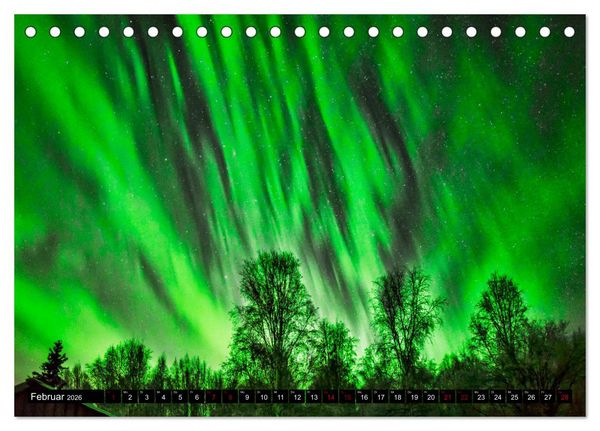 Produktbild: Aurora in Alaska (Tischkalender 2026 DIN A5 quer), CALVENDO Monatskalender