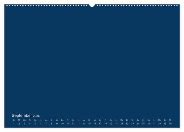 Produktbild: Bastelkalender - Dunkelblau (Wandkalender 2026 DIN A2 quer), CALVENDO Monatskalender