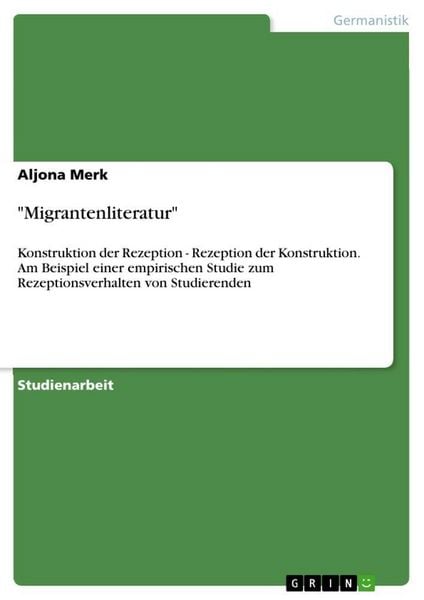 Produktbild: "Migrantenliteratur"