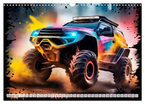 Produktbild: OFF-ROAD CARS Amazing AI-generated vehicles (Wall Calendar 2026 DIN A3 landscape), CALVENDO 12 Month Wall Calendar
