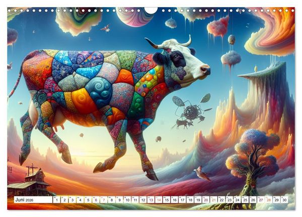 Produktbild: Muh-numentale Meisterwerke (Wandkalender 2026 DIN A3 quer), CALVENDO Monatskalender