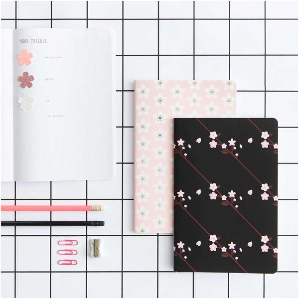 Produktbild: Notizb&uuml;cher Sakura Sakura, rosa/schwarz MIX