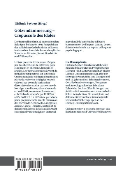 Produktbild: G&ouml;tzend&auml;mmerung &ndash; Cr&eacute;puscule des Idoles