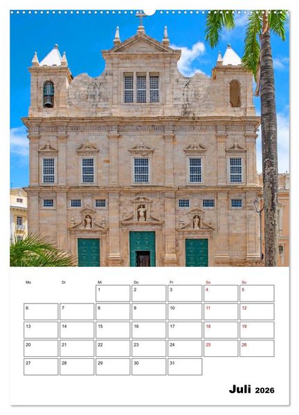 Produktbild: Salvador de Bahia - wundersch&ouml;nes Reiseziel (hochwertiger Premium Wandkalender 2026 DIN A2 hoch), Kunstdruck in Hochglanz