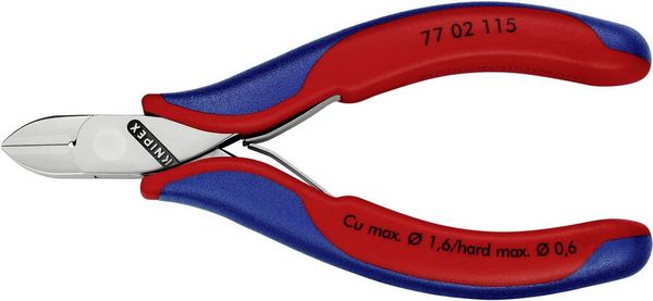 Produktbild: Knipex 77 02 115 Elektronik- u. Feinmechanik Seitenschneider mit Facette 115 mm