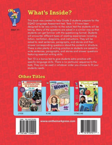 Produktbild: Ontario Grade 3 Language Test Prep Guide (EQAO)