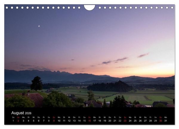 Produktbild: Lichtstimmungen Schweiz 2026 (Wandkalender 2026 DIN A4 quer), CALVENDO Monatskalender