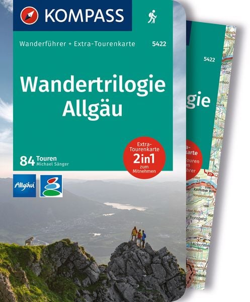 Produktbild: KOMPASS Wanderf&uuml;hrer Wandertrilogie Allg&auml;u, 84 Touren
