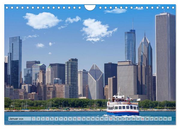 Produktbild: CHICAGO Stadtzentrum (Wandkalender 2026 DIN A4 quer), CALVENDO Monatskalender