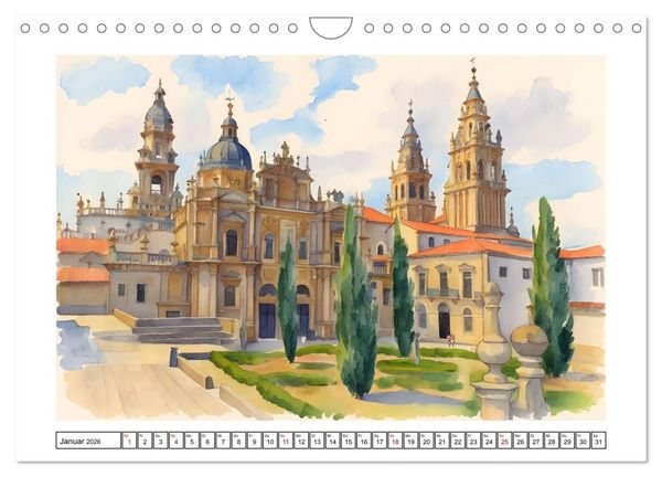 Produktbild: Urlaubsparadies Spanien (Wandkalender 2026 DIN A4 quer), CALVENDO Monatskalender