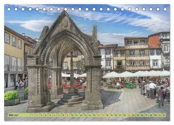 Produktbild: Cidade Guimar&atilde;es (Tischkalender 2027 DIN A5 quer), CALVENDO Monatskalender