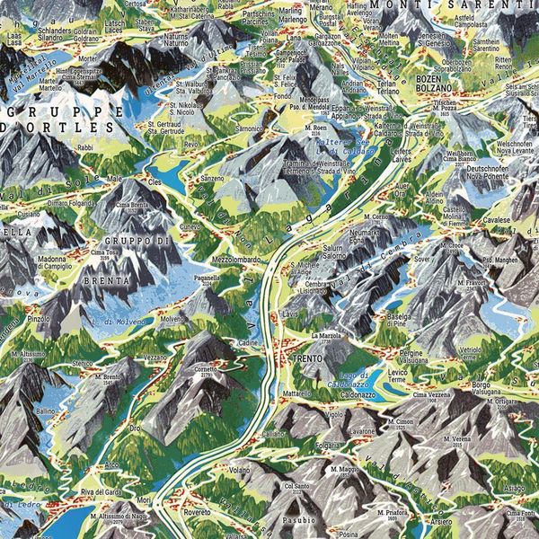 Produktbild: freytag & berndt Stra&szlig;enkarte Tirol - Dolomiten - Gardasee - Panorama 1:450.000