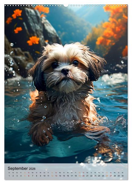 Produktbild: Shih Tzu - immer im Mittelpunkt (Wandkalender 2026 DIN A2 hoch), CALVENDO Monatskalender