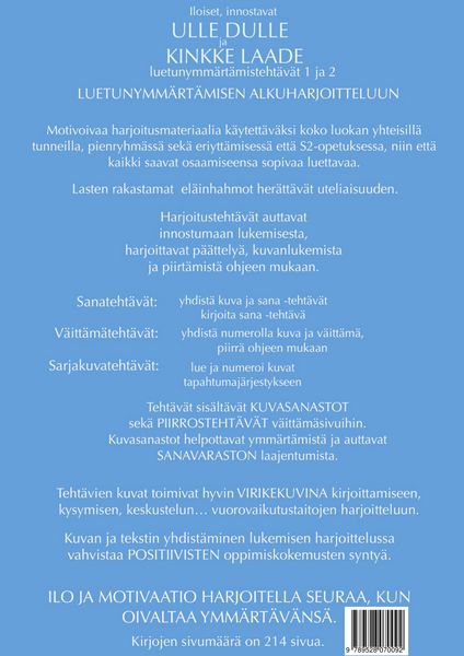 Produktbild: Ulle Dulle ja Kinkke Laade luetunymm&auml;rt&auml;misteht&auml;v&auml;kirjat 1 ja 2