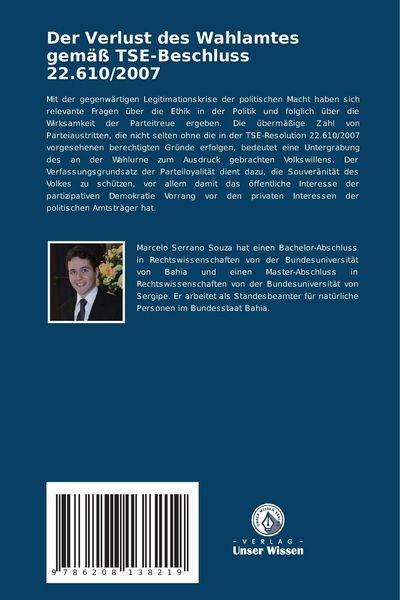 Produktbild: Der Verlust des Wahlamtes gem&auml;&szlig; TSE-Beschluss 22.610/2007