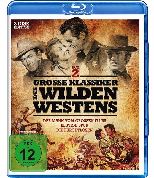 Produktbild: Gro&szlig;e Klassiker des Wilden Westens 2 - Der Mann vom gro&szlig;en Fluss, Blutige Spur, Die Furchtlosen [3 BRs]