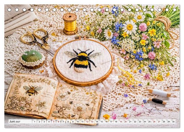 Produktbild: Alte Handwerksk&uuml;nste - Sticken, Backen, Schneidern und Traditionen (Tischkalender 2027 DIN A5 quer), CALVENDO Monatskalender