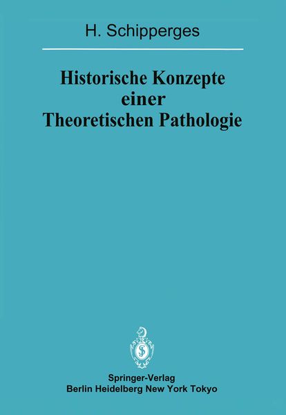 Produktbild: Historische Konzepte einer Theoretischen Pathologie
