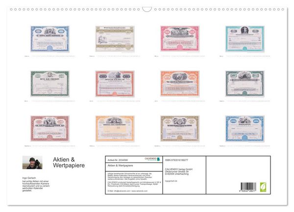 Produktbild: Aktien & Wertpapiere (Wandkalender 2026 DIN A2 quer), CALVENDO Monatskalender