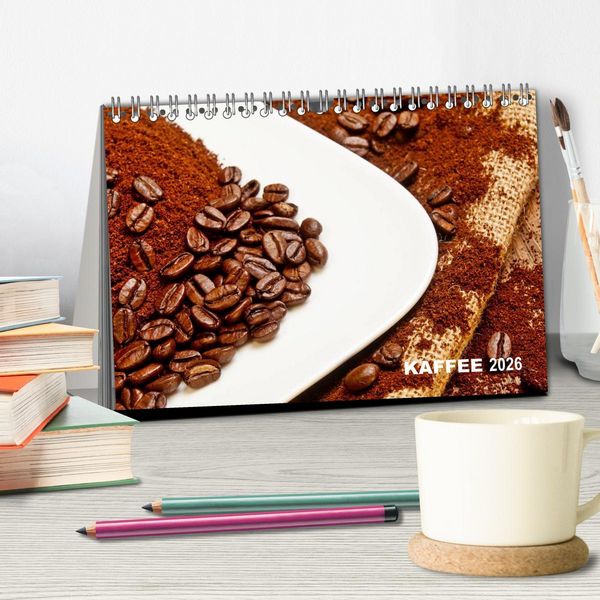 Produktbild: KAFFEE 2026 (Tischkalender 2026 DIN A5 quer), CALVENDO Monatskalender