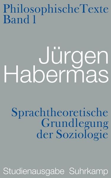 Produktbild: Sprachtheoretische Grundlegung der Soziologie. Philosophische Texte