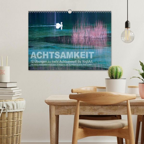 Produktbild: Achtsamkeit, 12 &Uuml;bungen zu mehr Achtsamkeit. (Wandkalender 2026 DIN A3 quer), CALVENDO Monatskalender