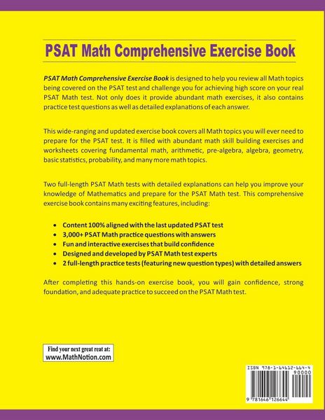 Produktbild: PSAT Math Comprehensive Exercise Book
