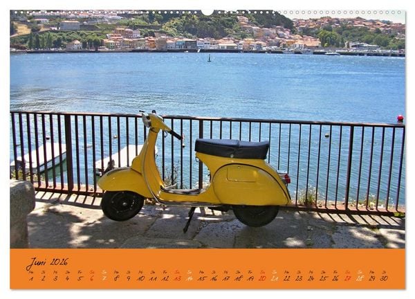 Produktbild: Vespa Liebe (hochwertiger Premium Wandkalender 2026 DIN A2 quer), Kunstdruck in Hochglanz