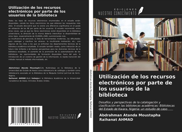 Produktbild: Utilizaci&oacute;n de los recursos electr&oacute;nicos por parte de los usuarios de la biblioteca
