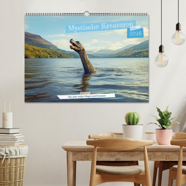Produktbild: Mystische Kreaturen - Ein Jahr voller Magie und Fantasie (Wandkalender 2026 DIN A2 quer), CALVENDO Monatskalender