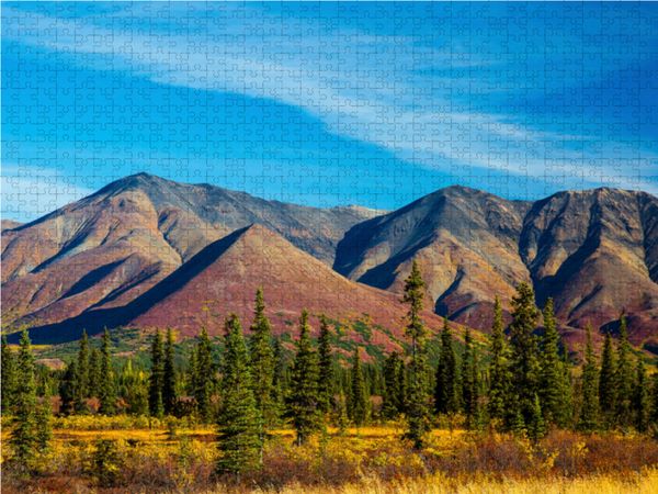 Produktbild: CALVENDO Puzzle Berge in leuchtenden Farben | 1000 Teile Lege-Gr&ouml;&szlig;e 64x48cm Foto-Puzzle f&uuml;r gl&uuml;ckliche Stunden