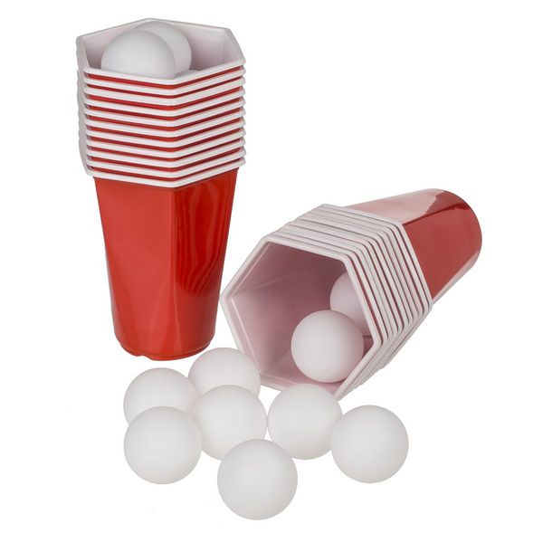 Produktbild: Trinkspiel Hexagon Beer Pong 450ml Becher