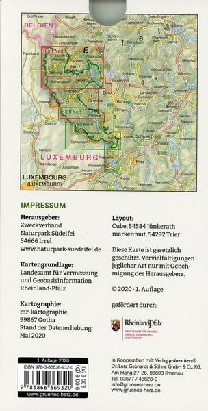 Produktbild: Wanderkarte Naturpark S&uuml;deifel 1:25 000