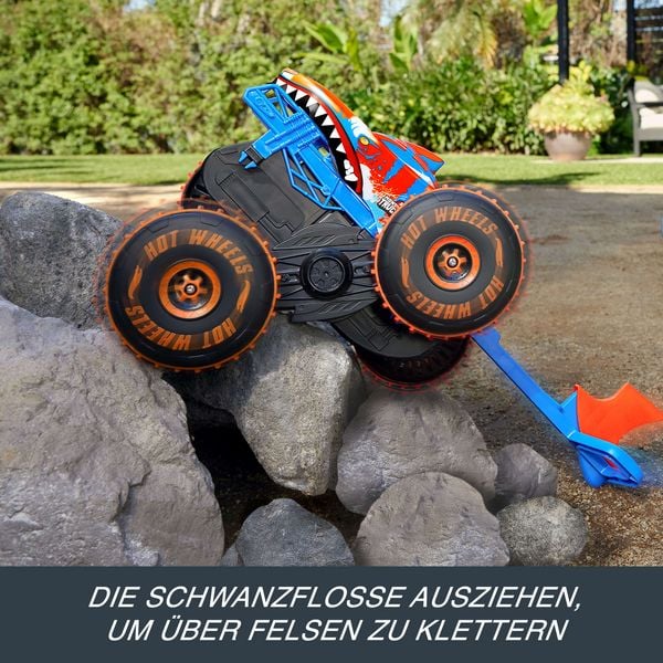 Produktbild: Hot Wheels Monster Trucks Tiger Shark Climber RC-Fahrzeug, batteriebetriebener