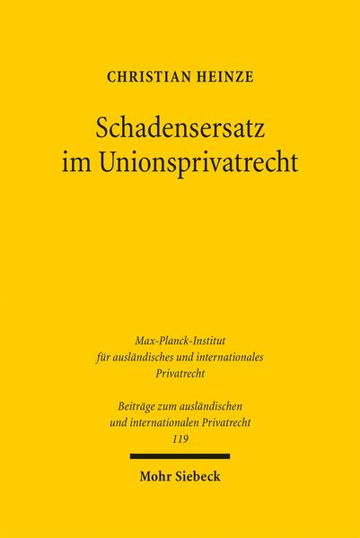 Produktbild: Schadensersatz im Unionsprivatrecht