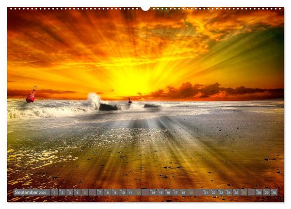 Produktbild: Friesland, verzauberte Landschaft an der Nordsee (hochwertiger Premium Wandkalender 2026 DIN A2 quer), Kunstdruck in Hochglanz