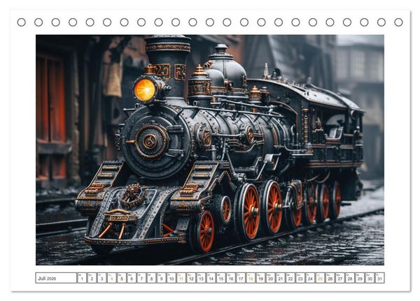 Produktbild: KI-Lokomotiven (Tischkalender 2026 DIN A5 quer), CALVENDO Monatskalender