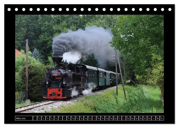 Produktbild: Eisenbahndampfromantik (Tischkalender 2026 DIN A5 quer), CALVENDO Monatskalender
