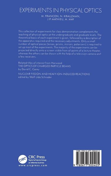 Produktbild: Experiments In Physical Optics