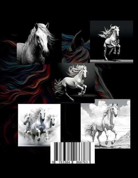 Produktbild: Pferde Malbuch &bdquo;Fotorealistisch&ldquo;.