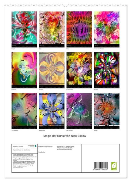 Produktbild: Magie der Kunst von Nico Bielow (hochwertiger Premium Wandkalender 2026 DIN A2 hoch), Kunstdruck in Hochglanz