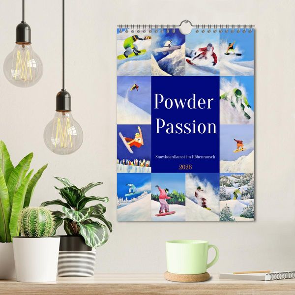 Produktbild: Powder Passion - Snowboardkunst im H&ouml;henrausch (Wandkalender 2026 DIN A4 hoch), CALVENDO Monatskalender