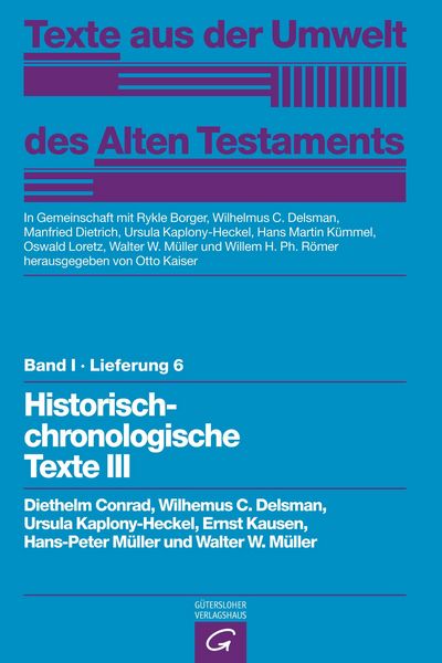 Produktbild: Historisch-chronologische Texte III