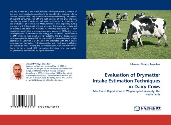 Produktbild: Evaluation of Drymatter Intake Estimation Techniques in Dairy Cows