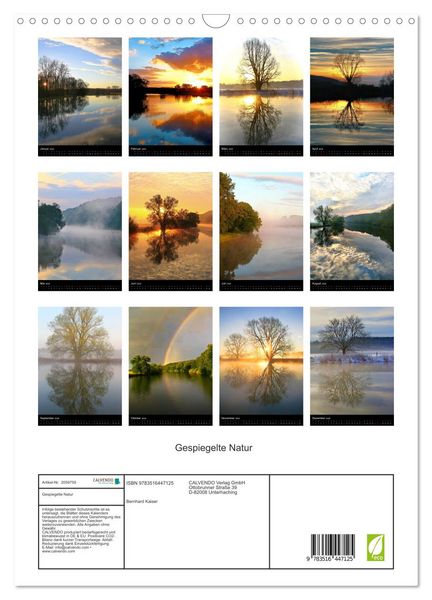 Produktbild: Gespiegelte Natur (Wandkalender 2026 DIN A3 hoch), CALVENDO Monatskalender