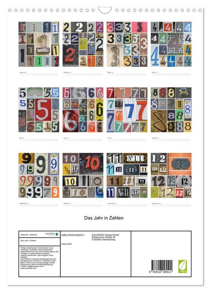 Produktbild: Das Jahr in Zahlen (Wandkalender 2026 DIN A3 hoch), CALVENDO Monatskalender