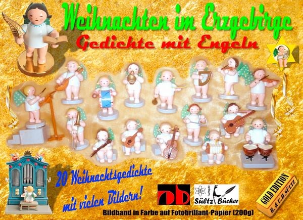 Produktbild: Weihnachten im Erzgebirge - Gedichte mit Engeln - Gold Edition
