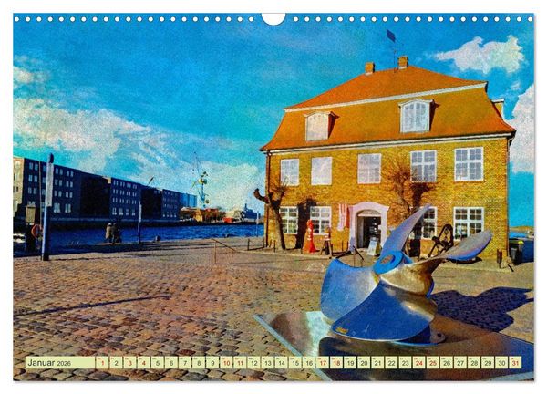 Produktbild: Hansestadt Wismar - UNESCO-Welterbestadt in feinen Aquarellfarben (Wandkalender 2026 DIN A3 quer), CALVENDO Monatskalender