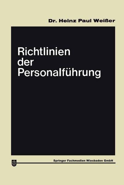 Produktbild: Richtlinien der Personalf&uuml;hrung